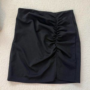 Shein Black Ruched Mini Skirt